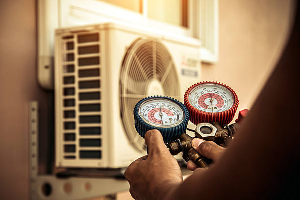 Professional Hvac technician working in Dale, PA